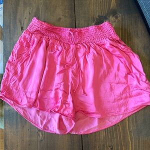 Aerie Bright Pink Satin Shorts